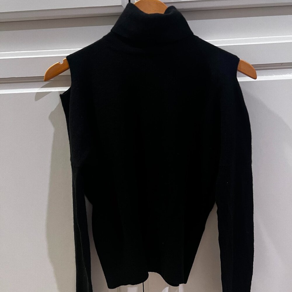 black turtleneck sweater